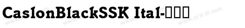 CaslonBlackSSK Ital字体转换